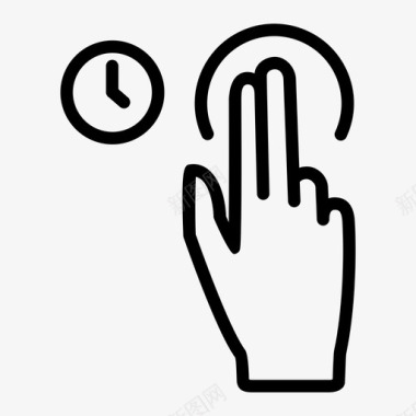 两个手指握住手势手图标图标
