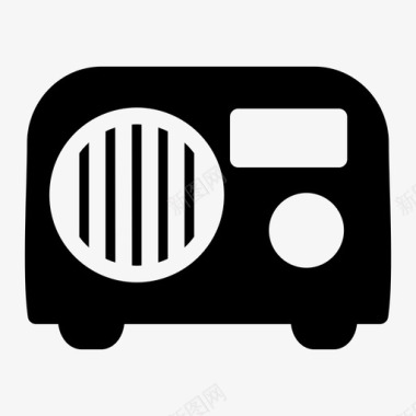 立体素材收音机电台立体声图标图标