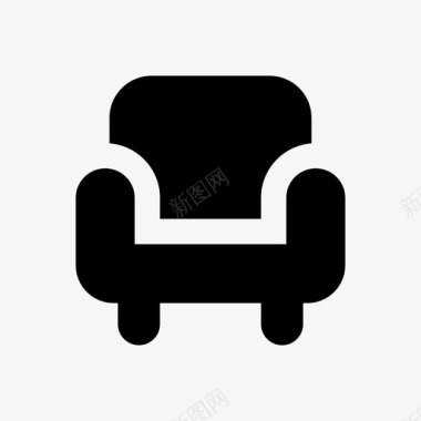 沙发经典沙发座椅沙发图标图标