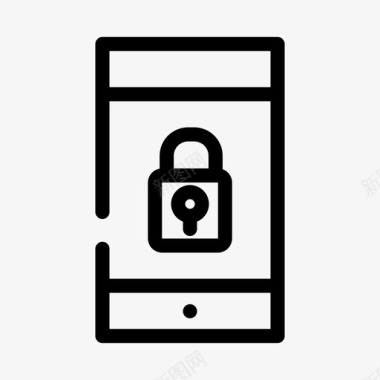 安全锁定智能手机手机pin码图标图标