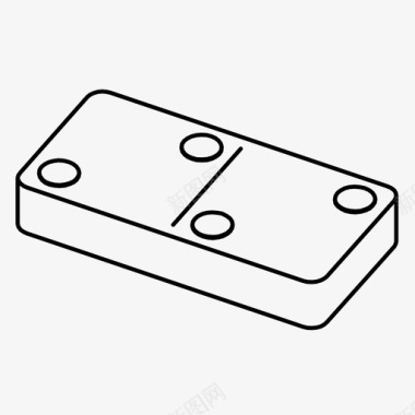 矢量马拉齐瓷砖多米诺骨牌赌场赌博图标图标