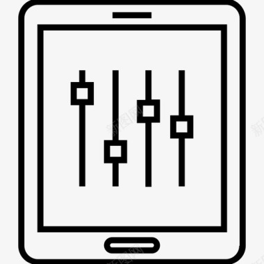 蛋糕平面控制面板均衡器混音器图标图标