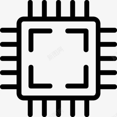 科技线路板处理器芯片计算机芯片内存芯片图标图标