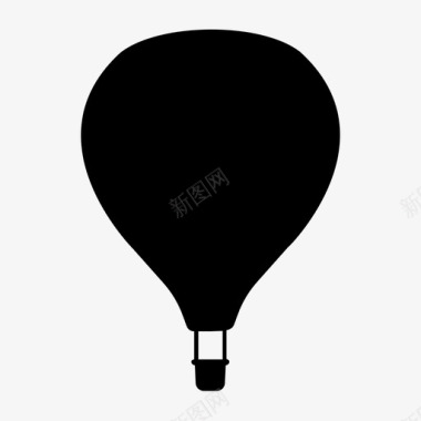 气球玩具气球热气球飞行运输图标图标