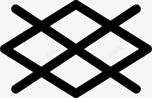 菱形格子装饰图标图标