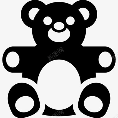 泰迪熊动物圣诞节图标图标