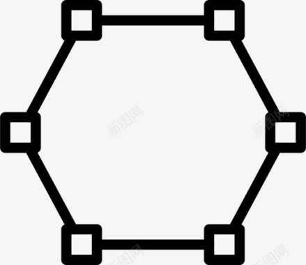 编辑编辑六边形线形图标图标