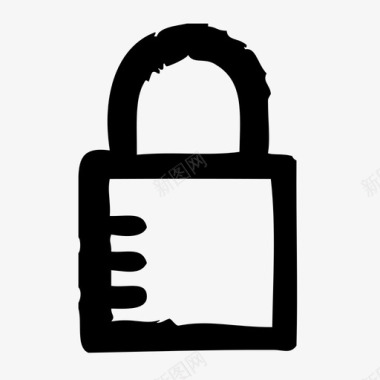 安全锁孔锁保护安全图标图标