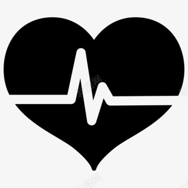 心脏护理心电图心脏健康图标图标