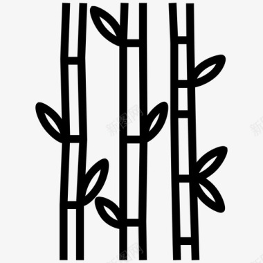 竹竹林竹植物图标图标