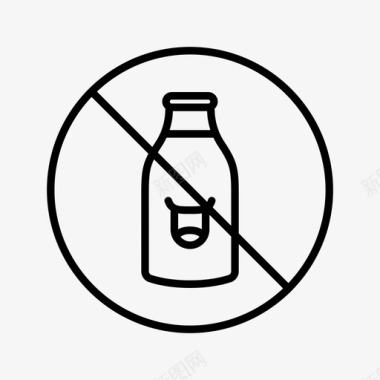 无乳制品奶瓶不耐症图标图标