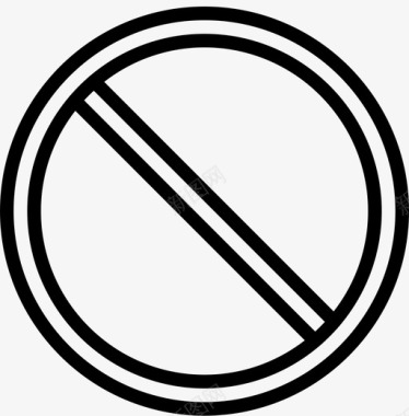 禁止标志禁止交通图标图标