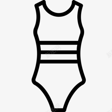 游泳服装女装女装轮廓集图标图标