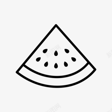 西瓜片水果收获图标图标