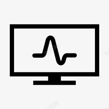 扭曲波形电视屏幕波形信号电视图标图标