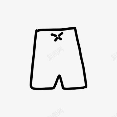 沙滩短裤手绘夏季图标图标