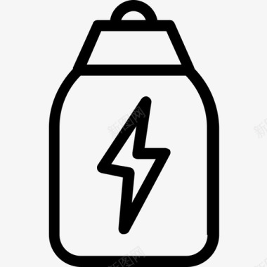 能量饮料瓶子雷霆图标图标