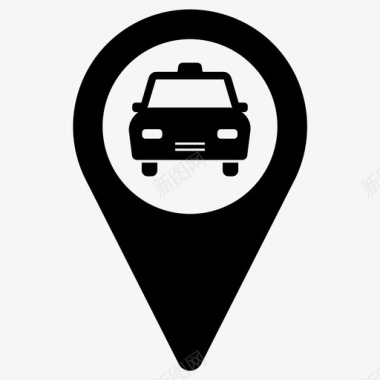 24小时服务出租车出租车服务图标图标