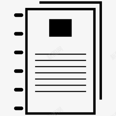 报告矢量图笔记本日记文件夹图标图标