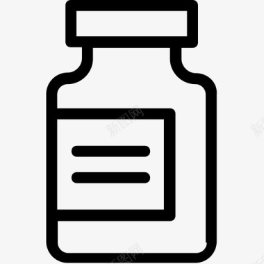 药瓶药品胶囊药瓶图标图标
