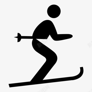 滑雪运动图标图标