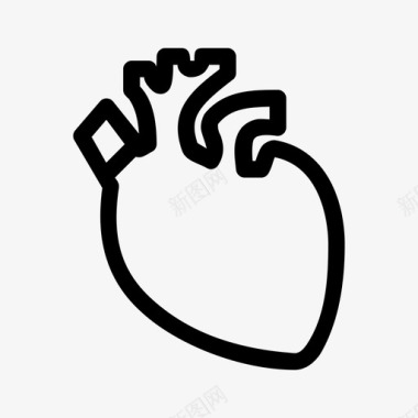 心脏解剖学绷带图标图标