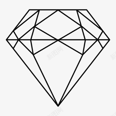 矢量宝石宝石钻石珠宝图标图标