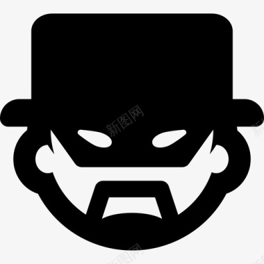 戴面具的佐罗佐罗脸人人的象形图图标图标