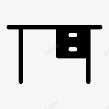 木桌子电脑桌家具图标图标