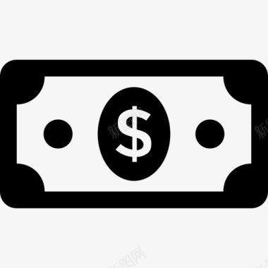 火焰美元图标钞票纸币美元纸币图标图标