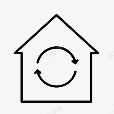 回收绿色能源住宅图标图标