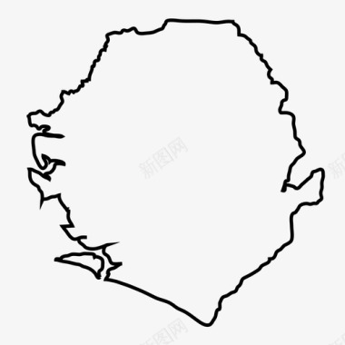 塞拉利昂非洲波图标图标