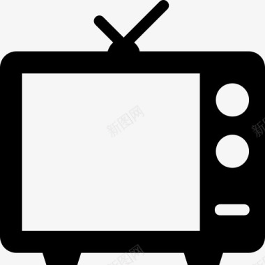 电视傻瓜盒复古电视图标图标