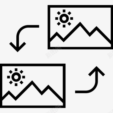 图像图像传输箭头数据传输图标图标