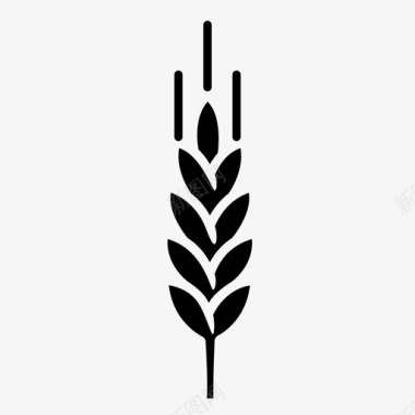 大麦谷类收获图标图标