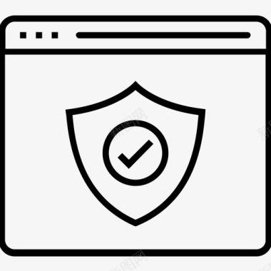 网络安全防护盾网页保护图标图标