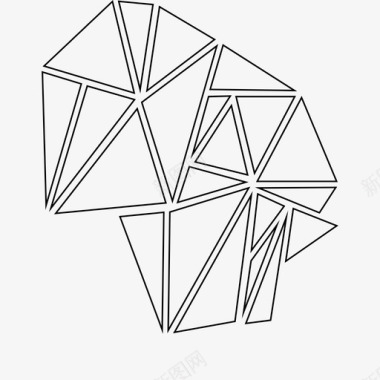 三角形图案抽象形状图标图标