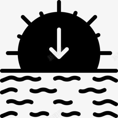 日落天气预报史玛西克星天气2固体图标图标