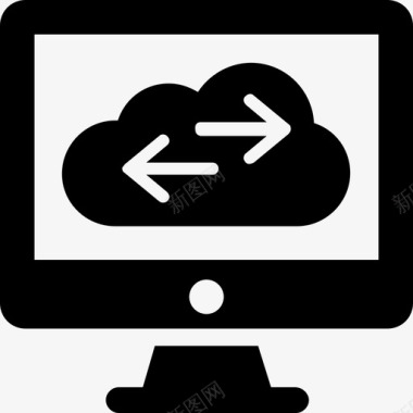 网络云分享云共享云计算云网络图标图标