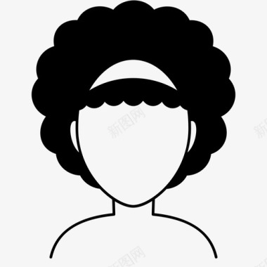 女人发型非洲佬阿凡达图标图标