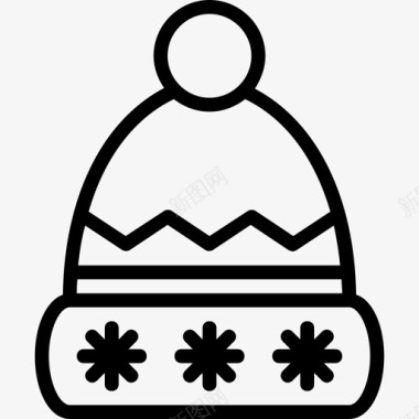 冬帽筒子服装图标图标