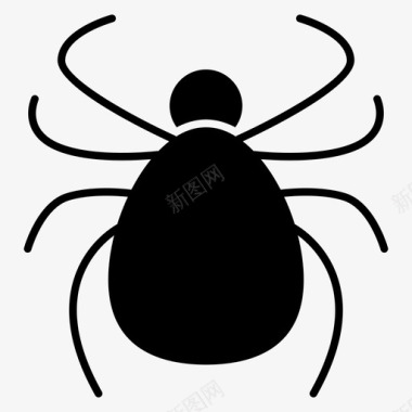 蜱虫螨图标图标