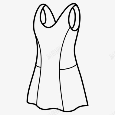 网球服装连衣裙裙子图标图标