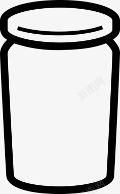 果冻罐凝乳果酱图标图标