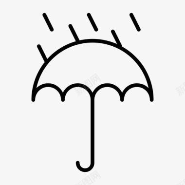下雨天空伞图标图标