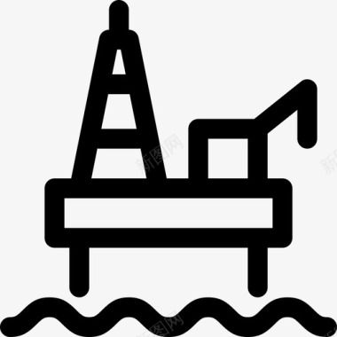 石油钻机原油平台图标图标