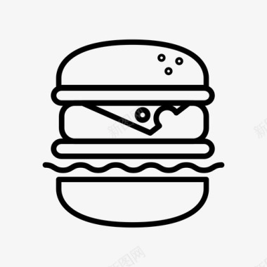 汉堡芝士汉堡食物图标图标
