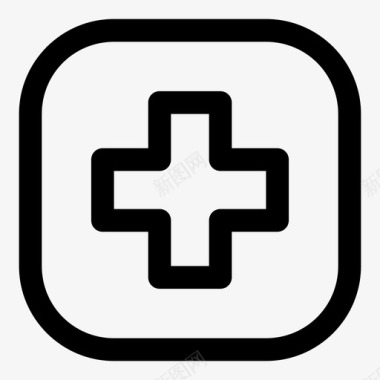 符号救护车符号十字架健康图标图标