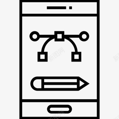 bezier移动应用程序应用程序布局应用程序图标图标