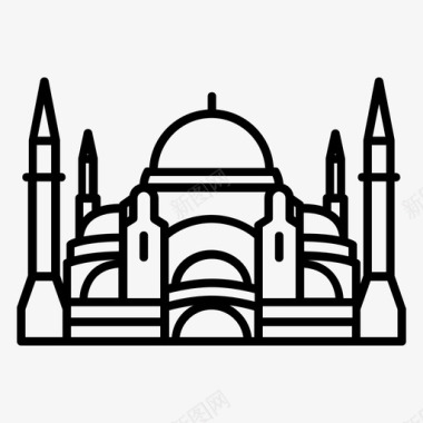 圣索菲亚教堂建筑阿亚索菲亚图标图标
